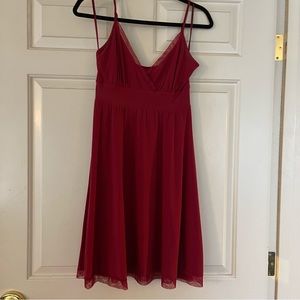 Express Deep Red Spaghetti Strap Dress